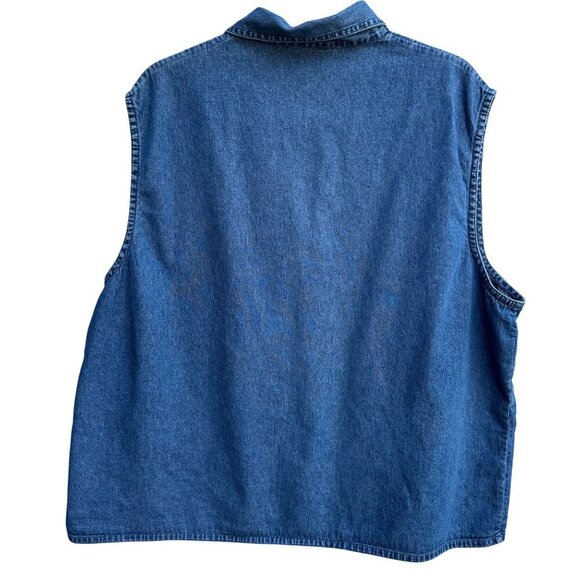 Tantrums Vintage 80s Womens Floral Embroidery Beadwork Zip Sleeveless Vest 2X - Picture 7 of 8